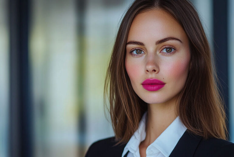 makeup looks with pink lipstick