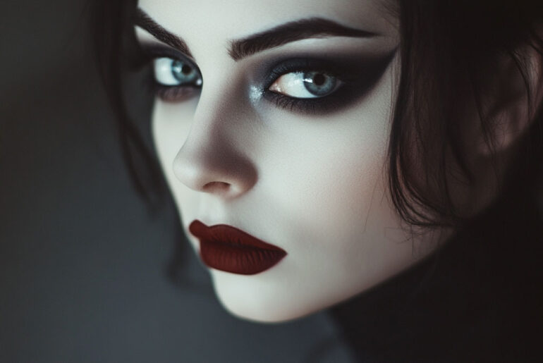 pretty goth makeup looks