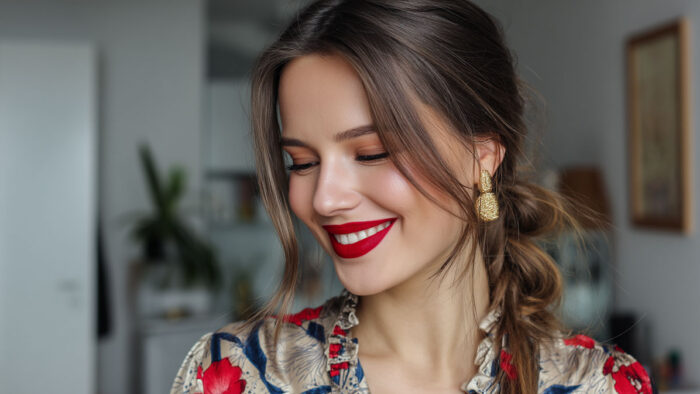 Makeup Looks with Red Lipstick for Any Event