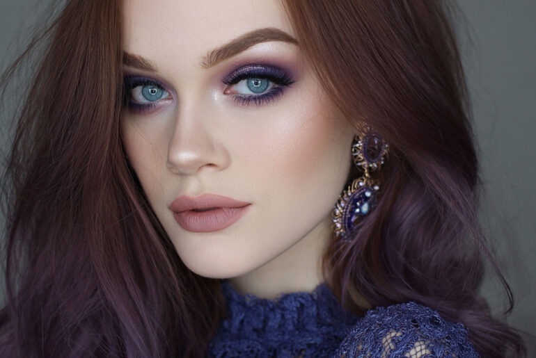 lilac makeup looks