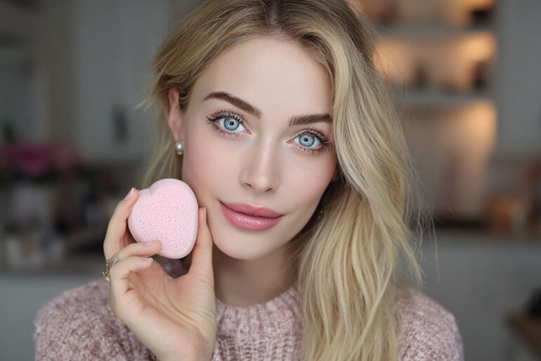 how to apply makeup with a sponge