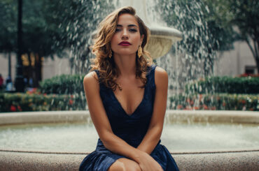 makeup looks for navy blue dress